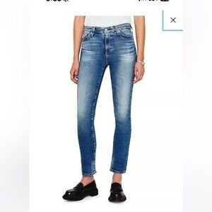 New with Tags AG Ed denim Mari fit- high rise straight leg cropped size 25